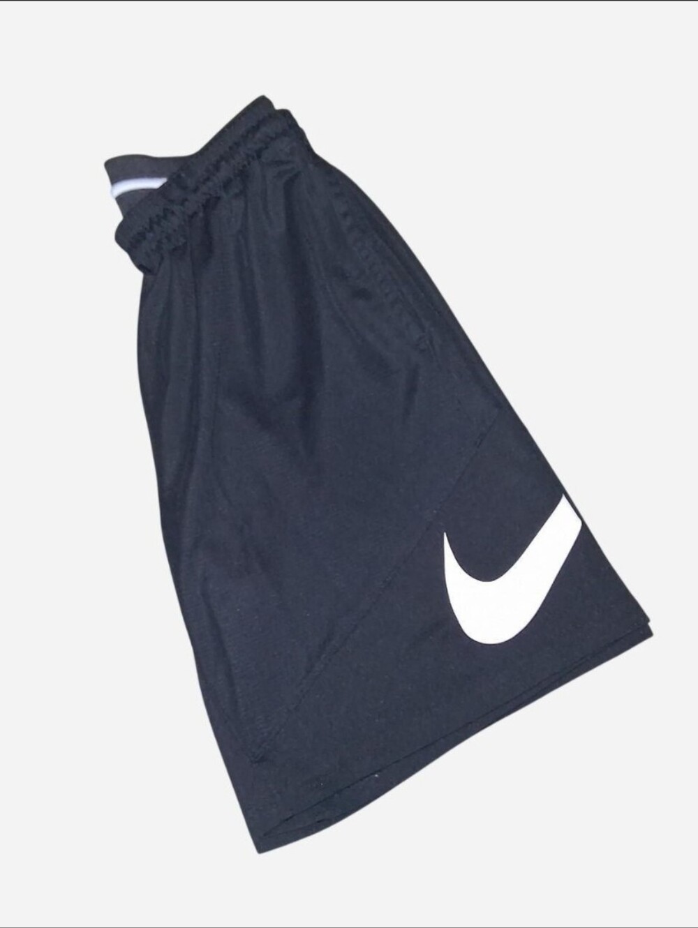L | Nike black dri-fit athletic shorts with white swoosh